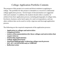 College Application Essay Annotated Bibliography evidencing