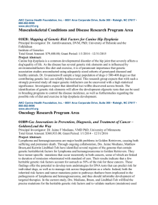 Musculoskeletal Conditions and Disease Research Program Area