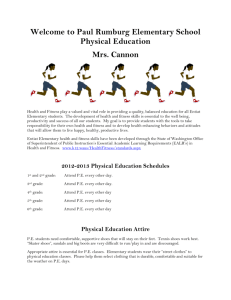 Elementary Physical Education Syllabus