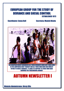 November 2013 newsletter - European Group for the Study of