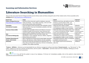 Constructing Searches - University of Wolverhampton