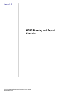 Appendix E: GESC Drawing and Report Checklist