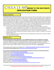 BRIDGE TO DOCTORATE APPLICATION FORM