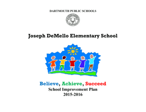 DeMello School Improvement Plan