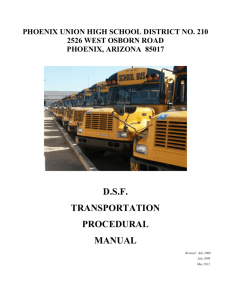 Transportation Procedural Manual for Drivers and Attendants
