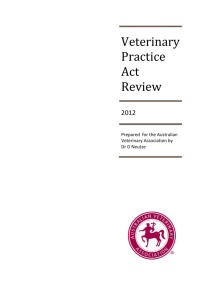 Veterinary Practice Act Review - Australian Veterinary Association