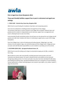 Pets in Aged Care Grants - Positive Ageing in the Company of Animals
