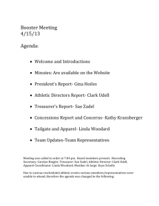 Booster Meeting 4/15/13 Agenda: Welcome and Introductions