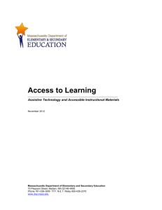 Assistive Technology and Accessible Instructional Materials