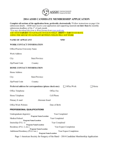 2014 assh candidate membership application