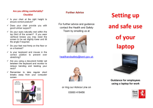 Laptop Safety Leaflet May 2015 Laptop safety leaflet