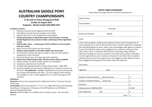 Australian Saddle Pony Country Championships