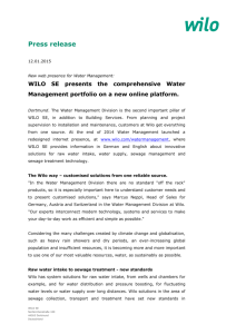 File: Press release - New web presence for Water Management
