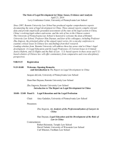 The State of Legal Development in China: Issues, Evidence and
