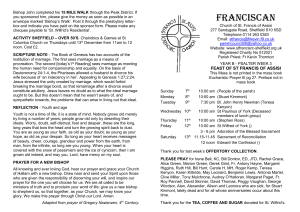 Franciscan Newsletter: 27th Sunday in Ordinary Time