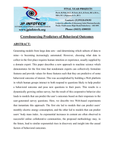 “Crowdsourcing Predictors of Behavioral Outcomes”, IEEE