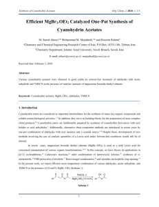 Efficient MgBr 2 .OEt 2 Catalyzed One