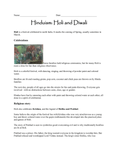 hinduism holi and diwali