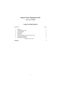 Human Tissue Regulations 2015