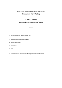 Agenda and Minutes - Department of Public Expenditure and Reform