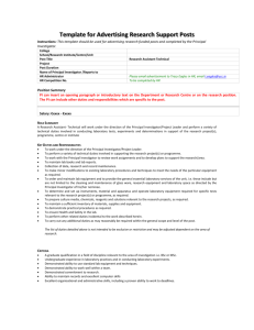 Advertising Template for Research Assistant