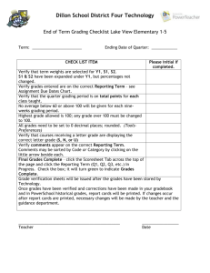 End of Term Grading Checklist Lake View Elementary Grades 1-5