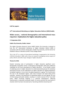 13 th International Workshop on Higher Education Reform (HER)
