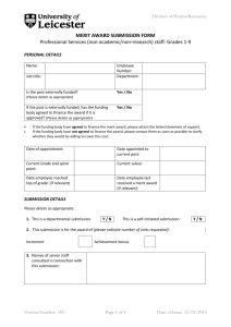Merit Award submission form