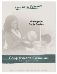 Social Studies Kindergarten - Louisiana Department of Education