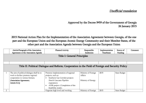 2015 National Action Plan for the Implementation of the Association