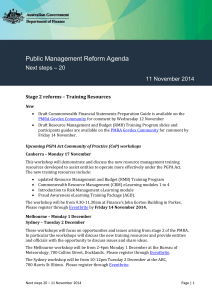 11 November 2014 - Public Management Reform Agenda