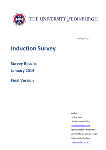 Student Induction Survey Results