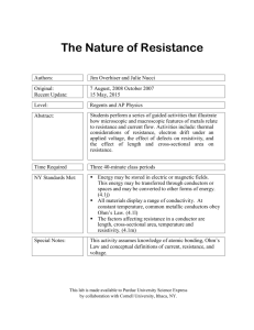 Nature of Resistance