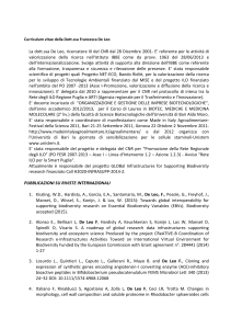 Curriculum vitae della Dott.ssa Francesca De Leo La dott.ssa De