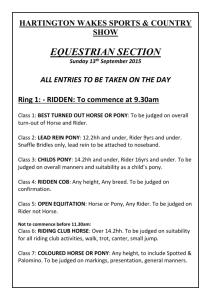 Show Jumping & Showing Schedule