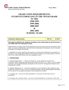 IHF-6: Graduation Requirements