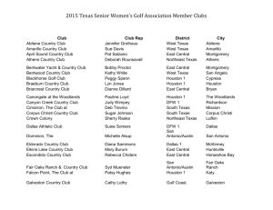 2015 Texas Senior Women*s Golf Association Member Clubs
