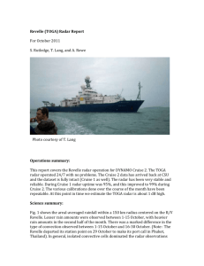 Cruise 2 Revelle TOGA Radar Report