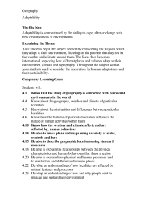 ADAPTABILITY GEOGRAPHY