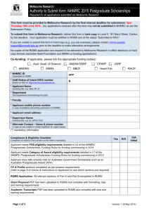 Authority to Submit form - Research