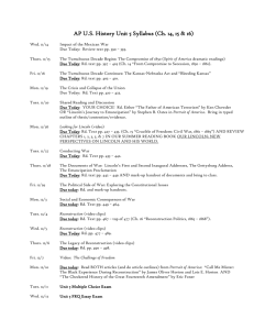 AP US History Unit 5 Syllabus (Ch. 14, 15 & 16)