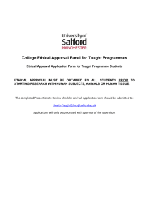 Application form - the University of Salford