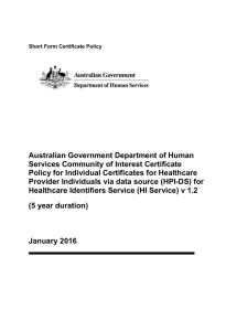 for Healthcare Identifiers Service (HI Service)