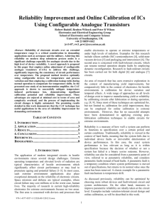 Reliability improvement and online calibration of ICs using