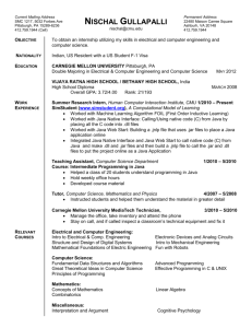 Resume (Full Version - ) - Andrew.cmu.edu