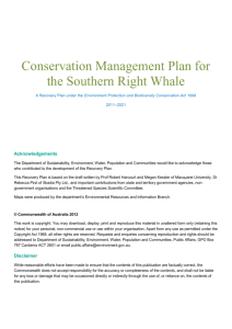 Conservation Management Plan for the Southern Right Whale: A