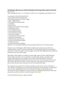 MeatloafRecipes - Weston A. Price Conferences