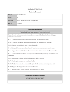 East Hartford Public Schools Curriculum Document Subject Health