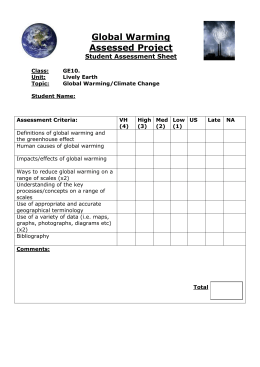 How To Write Science Essay Assessment Criteria For Global Warming Booklet High School Persuasive Essay also Simple Essays In English Global Warming Writing Assignment Essay Paper Help