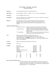 MATH 1040-02: Introduction Statistics